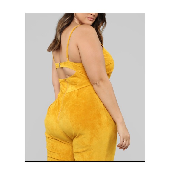 ‘Just A Fling Suede Jumpsuit’ - Mustard💛 - Picture 3 of 7